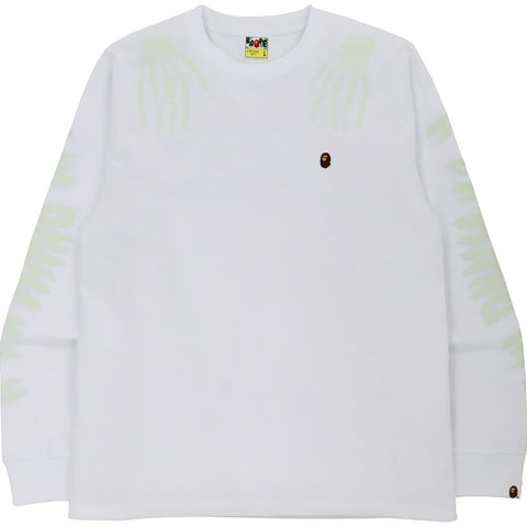 HALLOWEEN SKULL GLOW IN THE DARK LONG SLEEVE TEE MENS