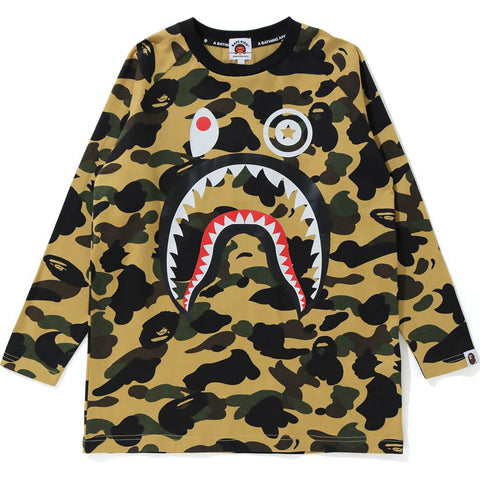 1ST CAMO SHARK 3/4 SLEEVE TEE KIDS