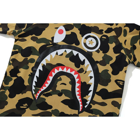 1ST CAMO SHARK 3/4 SLEEVE TEE KIDS
