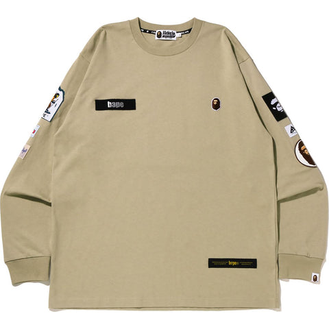 BAPE MULTI LABEL RELAXED FIT L/S TEE MENS