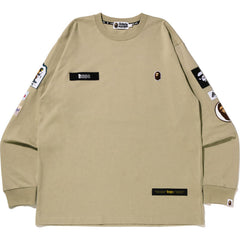 BAPE MULTI LABEL RELAXED FIT L/S TEE MENS