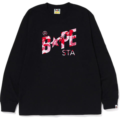 ABC CAMO BAPE STA LOGO L/S TEE MENS