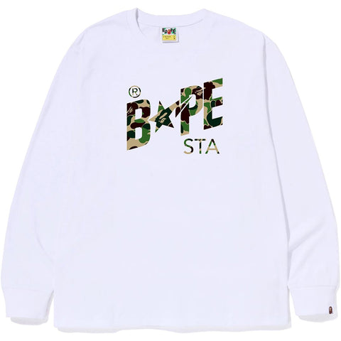 ABC CAMO BAPE STA LOGO L/S TEE MENS