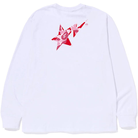 ABC CAMO BAPE STA LOGO L/S TEE MENS