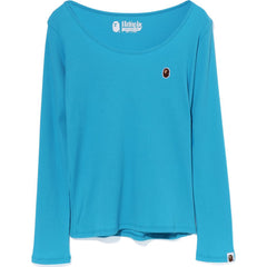 APE HEAD ONE POINT RIB L/S TEE LADIES