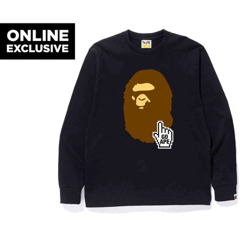 GO APE POINTER L/S TEE BAPEC MENS