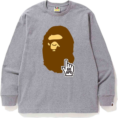GO APE POINTER L/S TEE BAPEC MENS
