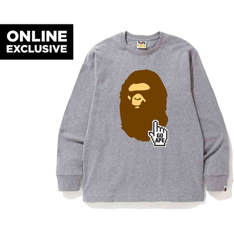 GO APE POINTER L/S TEE BAPEC MENS