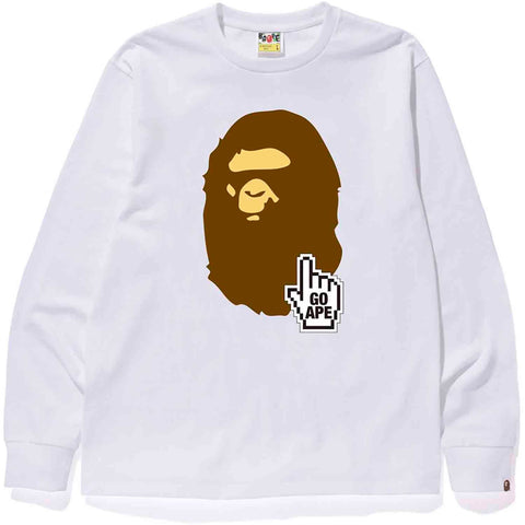 GO APE POINTER L/S TEE BAPEC MENS