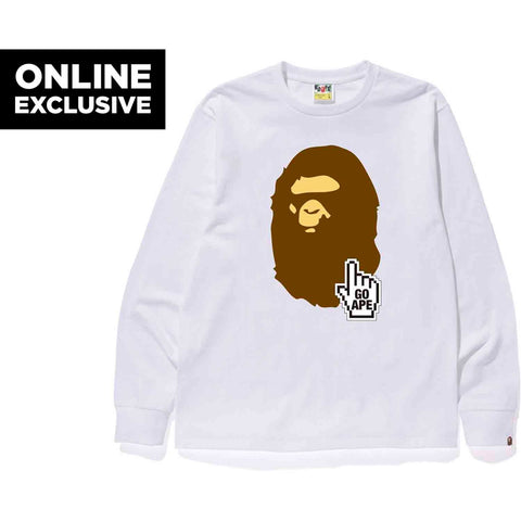 GO APE POINTER L/S TEE BAPEC MENS