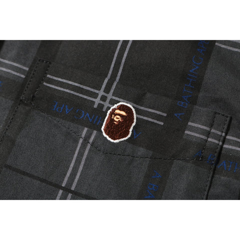 BAPE LOGO CHECK HOODIE SHIRT ONEPIECE LADIES