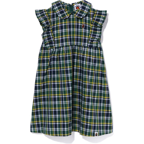 MINI BAPE CHECK ROUND COLLAR ONEPIECE KIDS