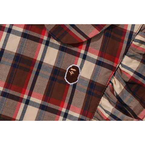 MINI BAPE CHECK ROUND COLLAR ONEPIECE KIDS