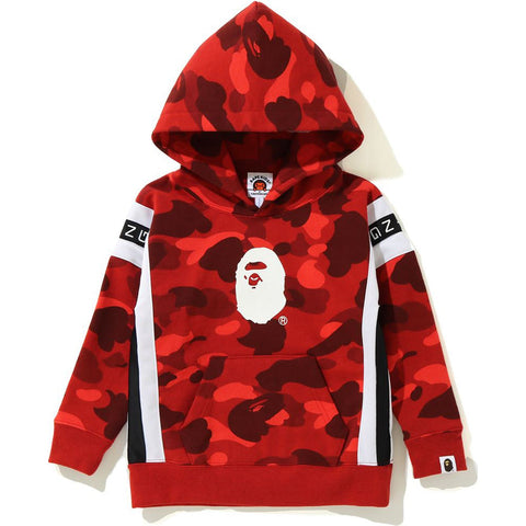 COLOR CAMO LOGO TAPE PULLOVER HOODIE KIDS