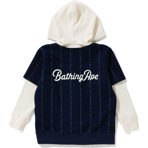 TEXT STRIPE PULLOVER HOODIE KIDS