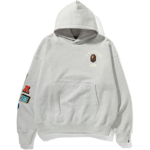 MULTI FONTS LOOSE FIT PULLOVER HOODIE MENS