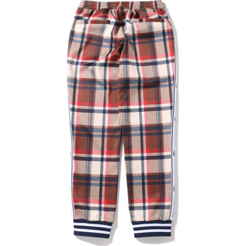 BAPE CHECK JERSEY PANTS MENS