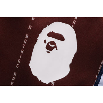 BAPE TEXT STRIPE JERSEY PANTS MENS
