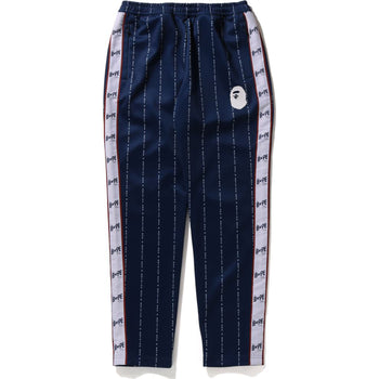 BAPE TEXT STRIPE JERSEY PANTS MENS