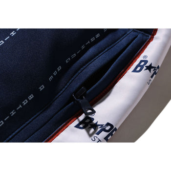 BAPE TEXT STRIPE JERSEY PANTS MENS