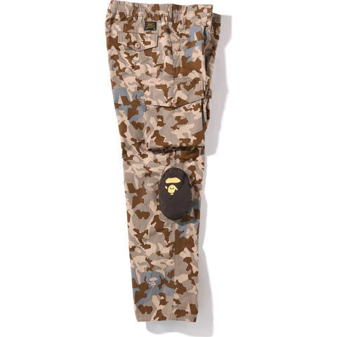 SAND CAMO MULTI POCKET WIDE FIT PANTS MENS