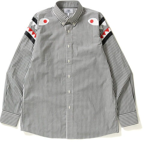 STRIPE SHARK SHOULDER WIDE OXFORD BD SHI MENS