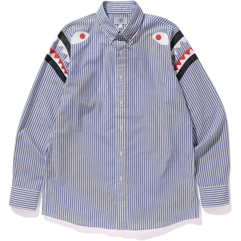 STRIPE SHARK SHOULDER WIDE OXFORD BD SHI MENS