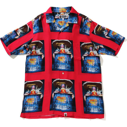 BAPE INVASION RAYON OPEN COLLAR S/S SHIR MENS