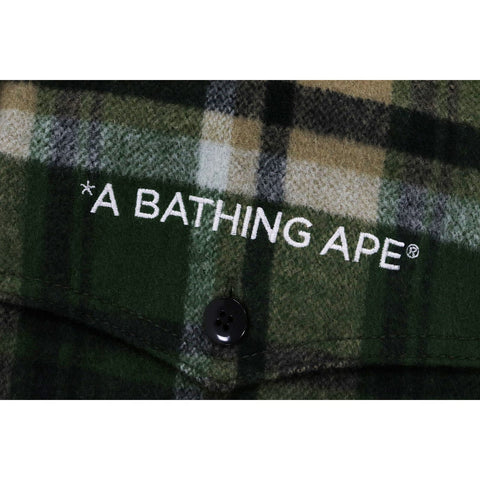 BAPE CHECK FLANNEL SHIRT MENS