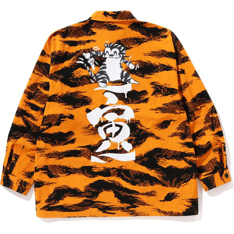 TIGER CAMO RELAXED FIT MILITARY SHIRT MENS