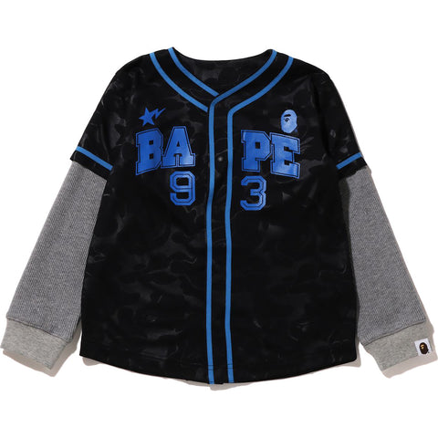 BAPE LAYERED BASEBALL SHIRT KIDS