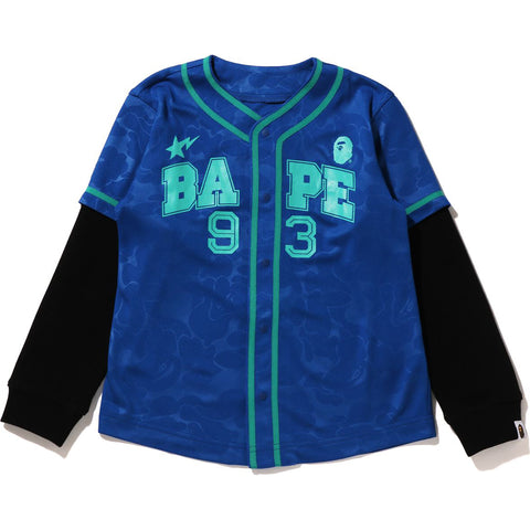 BAPE LAYERED BASEBALL SHIRT KIDS