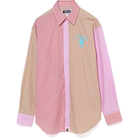COLLEGE MULTI STRIPED OVERSIZED SHIRT LADIES