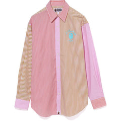 COLLEGE MULTI STRIPED OVERSIZED SHIRT LADIES