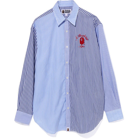 COLLEGE MULTI STRIPED OVERSIZED SHIRT LADIES