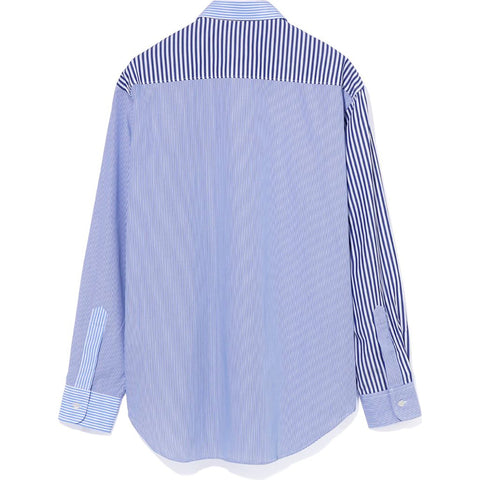 COLLEGE MULTI STRIPED OVERSIZED SHIRT LADIES