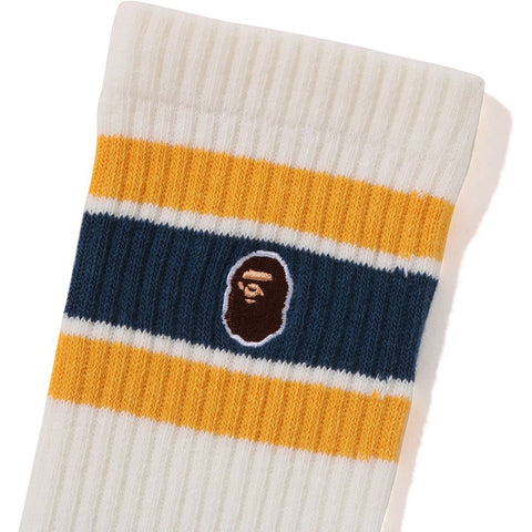 APE HEAD ONE POINT LINE SOCKS LADIES