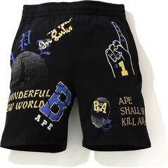 MULTI PRINT SWEAT SHORTS MENS