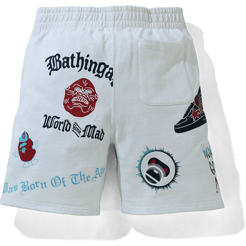 MULTI PRINT SWEAT SHORTS MENS
