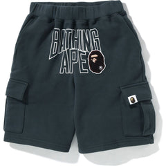 APE HEAD PATCH CARGO SWEAT SHORTS KIDS