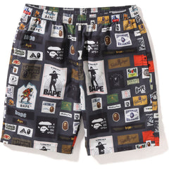 BAPE MULTI LABEL BEACH SHORTS MENS