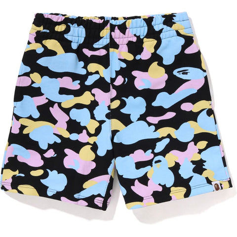NEW MULTI CAMO OVERSIZED SWEAT SHORTS LADIES