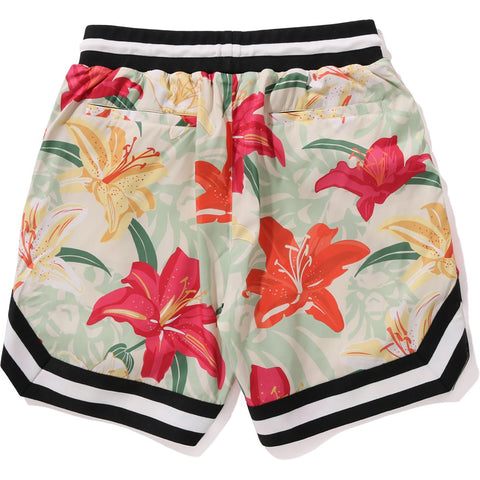 BAPE BLACK FLORAL PRINT SHORTS MENS