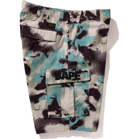 MAP CAMO REGULAR FIT CARGO SHORTS MENS