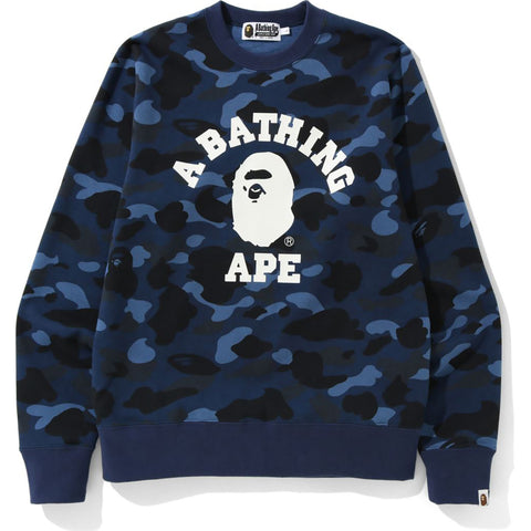 COLOR CAMO COLLEGE CREWNECK MENS