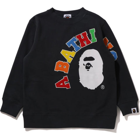APE HEAD COLLEGE PATCH CREWNECK KIDS