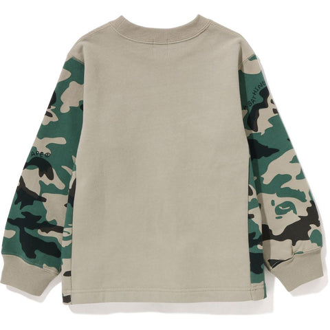 WOODLAND CAMO COLOR BLOCK CREWNECK KIDS