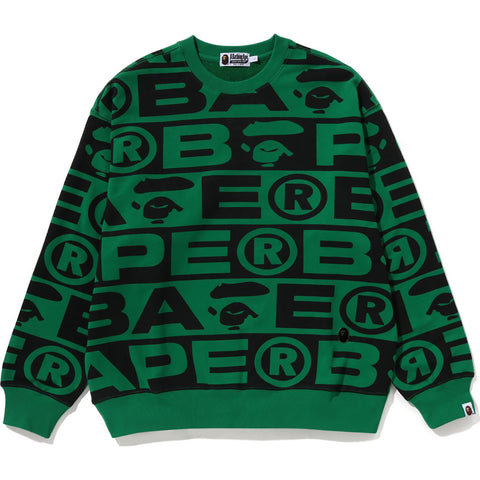 LUX SPORT PATTERN OVERSIZED CREWNECK MENS