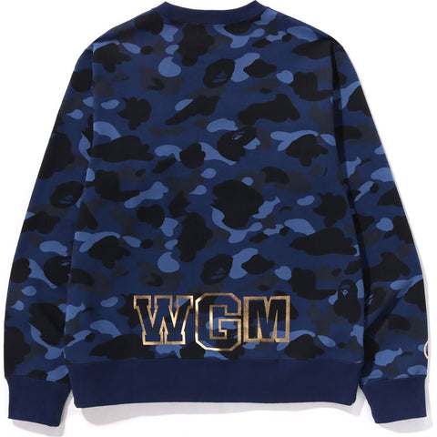 BAPE MENS COLOR CAMO SHARK CREWNECK SWEATSHIRT