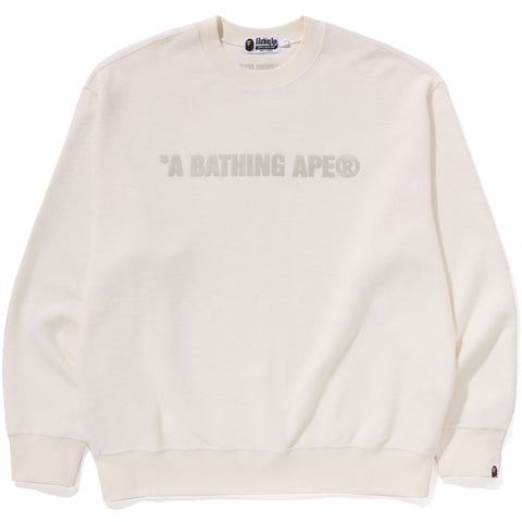 BATHING APE LOGO RELAXED FIT CREWNECK SWEATSHIRT MENS